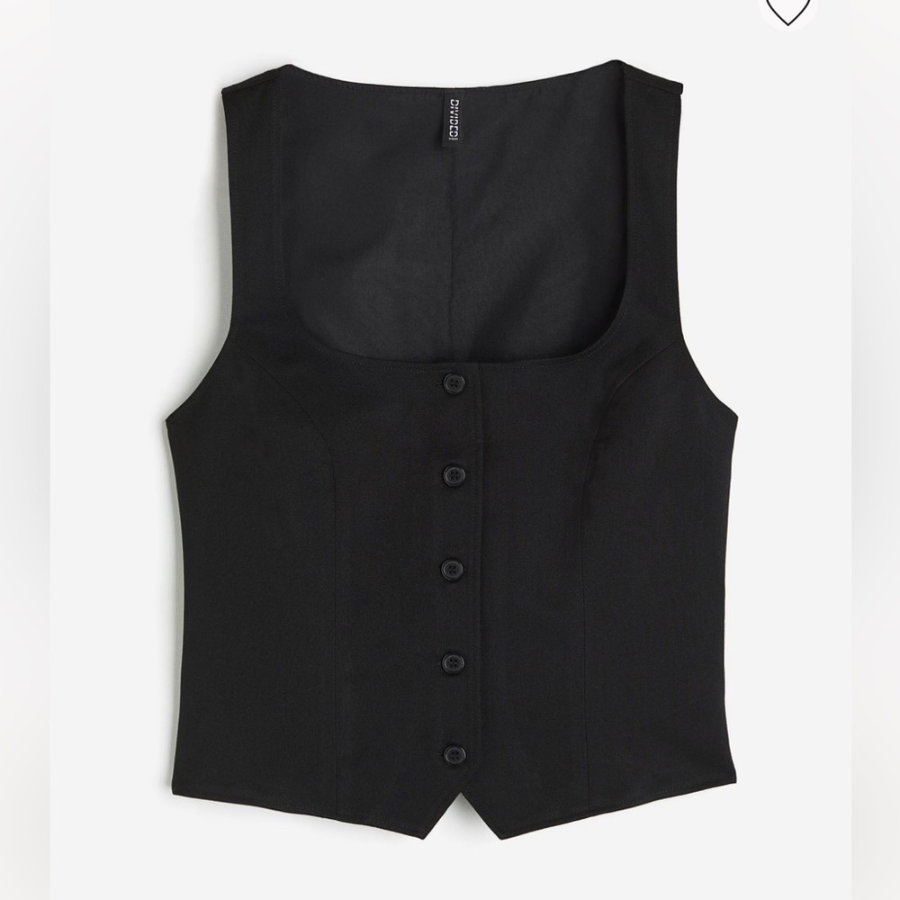 H&m black suit vest